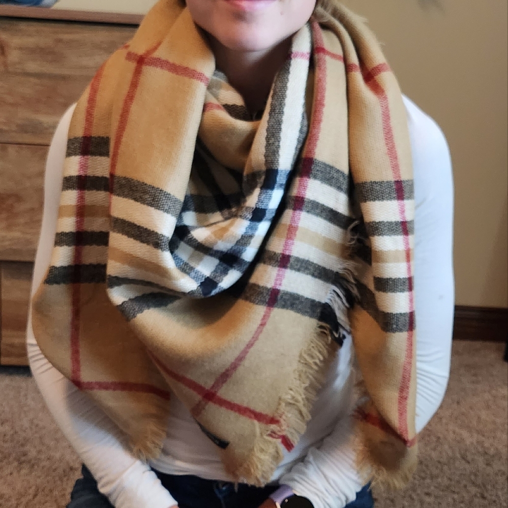 Plaid Blanket Scarf